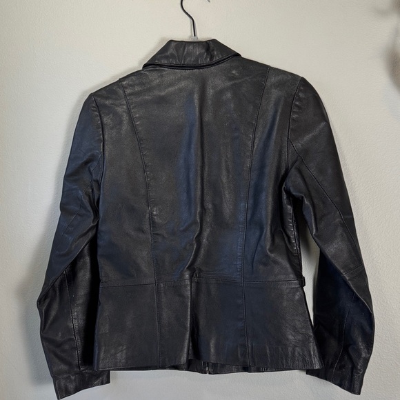 Style & Co. Women's Sleek Black Leather Jacket - Picture 9 of 9